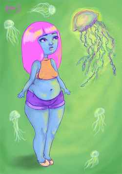 rimadeer:  ‘Chubby girl with jellyfish’ drawing to start
