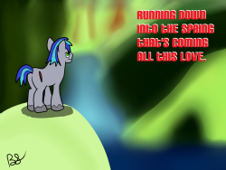 PMV SlideSmitty staring his lonely view into the forest.Welp