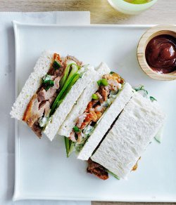 craving-nomz:  Peking Duck and Cucumber Tea Sandwiches
