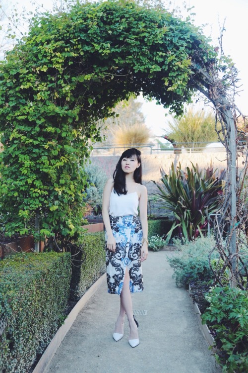 racheletnicole:  Rachel | Gardens at the GettyAnd Other Stories top (similar here), Teca Helo Rocha skirt, TiBi shoes (similar here) - Follow our daily adventures on instagram & facebook!  