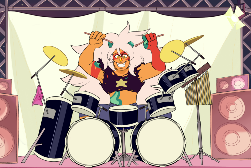 She’s about to play a 60 minute drum solo that will blow your