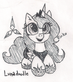 lunadoodle:  Ink doodle of cute little Luna. Guest submission