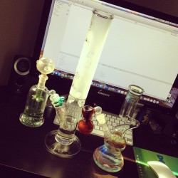 mikeyganja:  All nice n clean! Wish I had more glass 😁 #weed