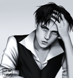 bev-nap:  Another shot at drawing realistic Levi! God why does