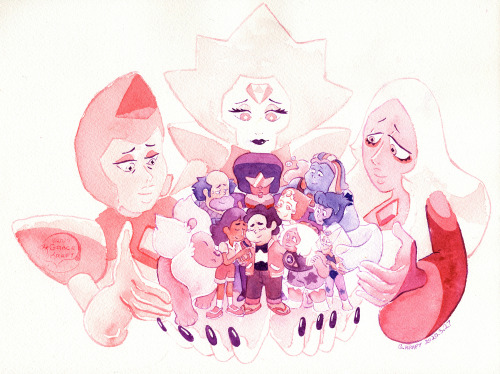 gracekraft:  Here’s a watercolor painted with my own tears!