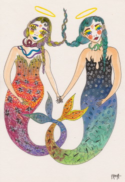 doodoodloo:  Angel Mermaid Soulmates// Freya Flavell  Maddie