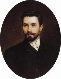 Portrait of Russian opera singer Nikolay Figner, 1889, Konstantin