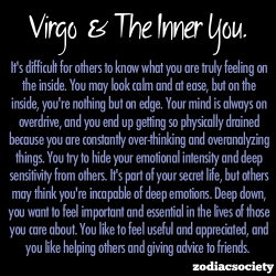 zodiacsociety:  Virgo and the inner you.