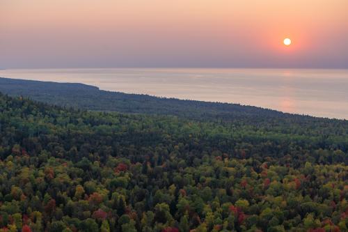 blondebrainpower:Sunrise over Lake Superior photograph by reddit