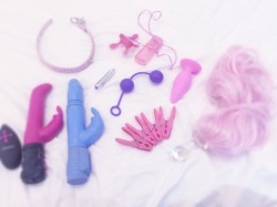 prettybabywhore:For anon who wanted to see my toys.  please do