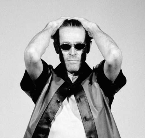 389:Willem Dafoe wears leather by Prada Saint Laurent T-Shirt