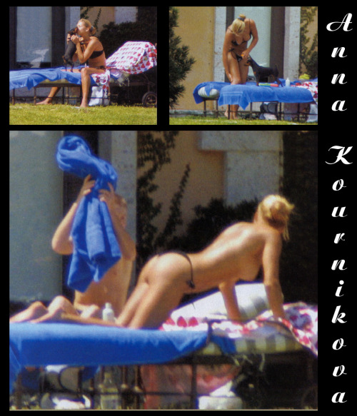 toplessbeachcelebs:Anna KournikovaÂ sunbathing topless in MiamiÂ (April 2001)