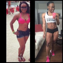 justlovefitwomen:  Left pic  2012, Right pic current. Left pic
