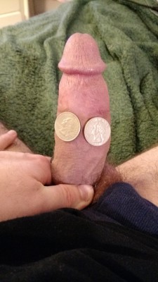 I was fucking Brianna on her parent’s couch&hellip;she loves my THICKNESS. I found these quarters in the couch cushions and she insisted on a pic. She wants to show her friends what she’s taking now. 