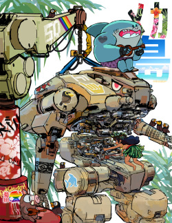 scott-kikuta:  Mech Island  “Tune Up”  Started this on the