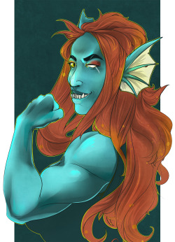 bylacey:  Had an urge to draw the fish wife with snaggle teeth