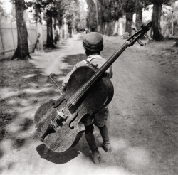 joeinct:Untitled, Gypsy Boy with a Violoncello, Balaton, Hungary,