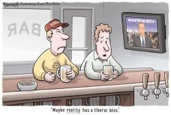 cartoonpolitics:  “And reality has a well-known liberal