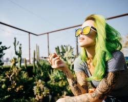 Another one when I had green hair because I just got these photos