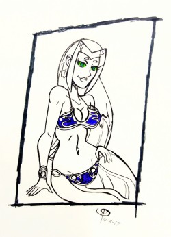 ironbloodaika:  chillguydraws: Inktober 2017  Day 6 - Alien  Starfire  Star Waifu.