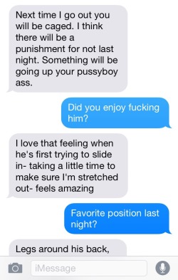 oregoncuckold:  Texts from my hotwife about her date last night.