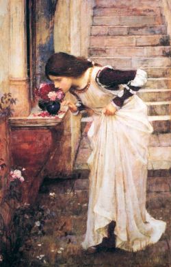  At the Shrine by J.W. Waterhouse (1849-1917) oil on canvas,