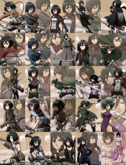 Hangeki no Tsubasa - Mikasa Ackerman - Full Sizes Here and Here(Updated