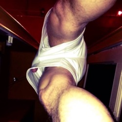 shorts-and-underwear:  White shorts from below