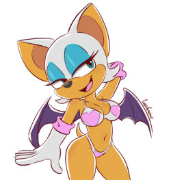 I drew Rouge the bat for a patreon member!Check out the alt version