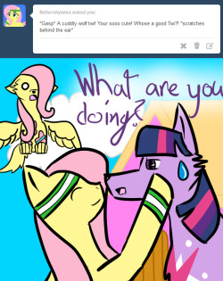 fluttershywins:  wolfietwi:  When Fluttershy meets Fluttershy.