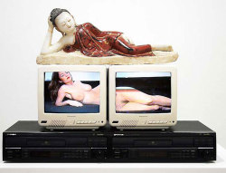 nyctaeus:  Nam June Paik, Reclining Buddha, 1994 