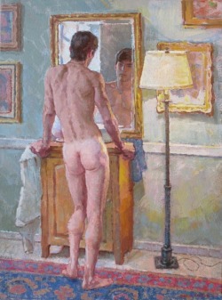 ex-frat-man: David Tanner, Reflection Oil on Canvas - 24 x 18