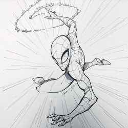 Spidey doodle! Is he falling or leaping forward? How do you see