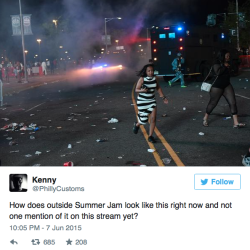 micdotcom:  Police clash with concert goers at the Hot 97 Summer