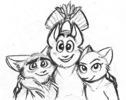 lemurblog:  julien and his crew (tougher than you) who love each