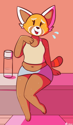 stratica:  Patreon Monthly Pinup went again to Retsuko! She’s