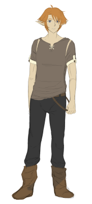 A poor attempt at drawing Azarashi in his casual clothing. I