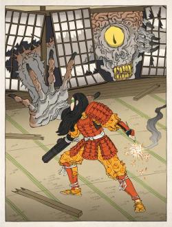 foxy-nerdy:  Metroid: Samus Aran (Ukiyo-e style) by Jed Henry