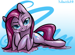 Pinkamena is gooey Complete with partially translucent and solid