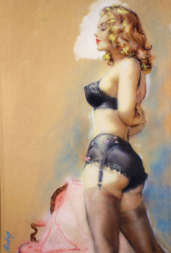 vintagegal:  Cover illustration by Paul Rader for The Blonde