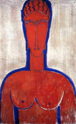 artist-modigliani: Big Red Buste (Leopold II), 1913, Amedeo ModiglianiMedium: