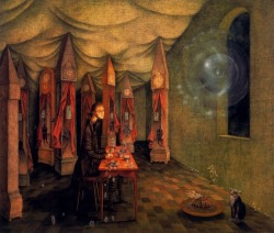 artist-varo:  Revelation (The watch), Remedios Varohttps://www.wikiart.org/en/remedios-varo/revelation-the-watch-1955