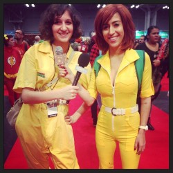 I did find another April O'Neil and we interviewed each other about our jumpsuits. #nycc  (at NYC Comic Con-2014)