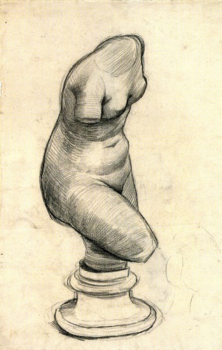 artist-vangogh:  Torso of Venus, 1886, Vincent van GoghMedium: