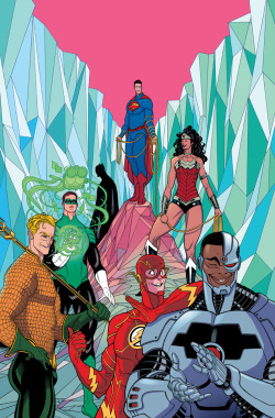 traddmoore:  JLA Issue 3 variant by Tradd Moore (lines) and Rico