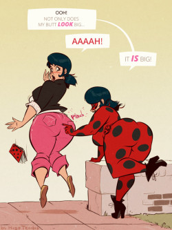   Commission - Miraculous Ladybugs - Pinch - Cartoon PinUp  Ladybug