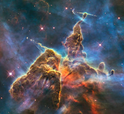spaceexp:  Hubble captures view of “Mystic Mountain” - Credit: