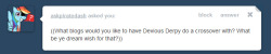 v-invidia:  Crossover? Devious Derpy on other blogs? Hmms, I