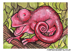 torpedoesarts:    Chameleon [acrylic, watercolour, and those