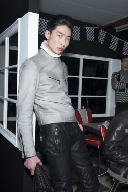 koreanmodel:  Kim Sang Woo at Belstaff Fall 2015 London